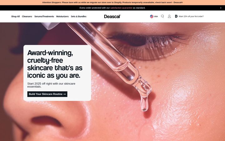 Captura de pantalla de deascal.com