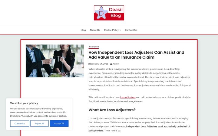 Screenshot of deasil.co.uk
