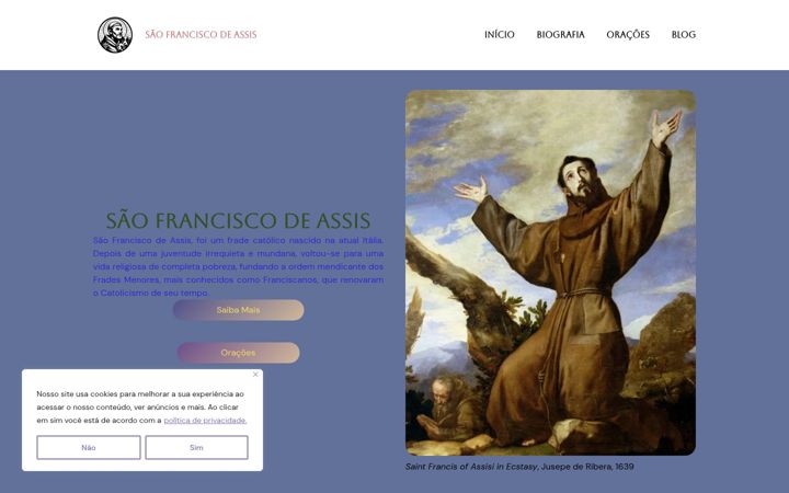Screenshot stránky deassisfrancisco.com.br