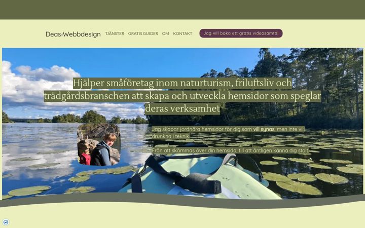 Screenshot of deaswebbdesign.se