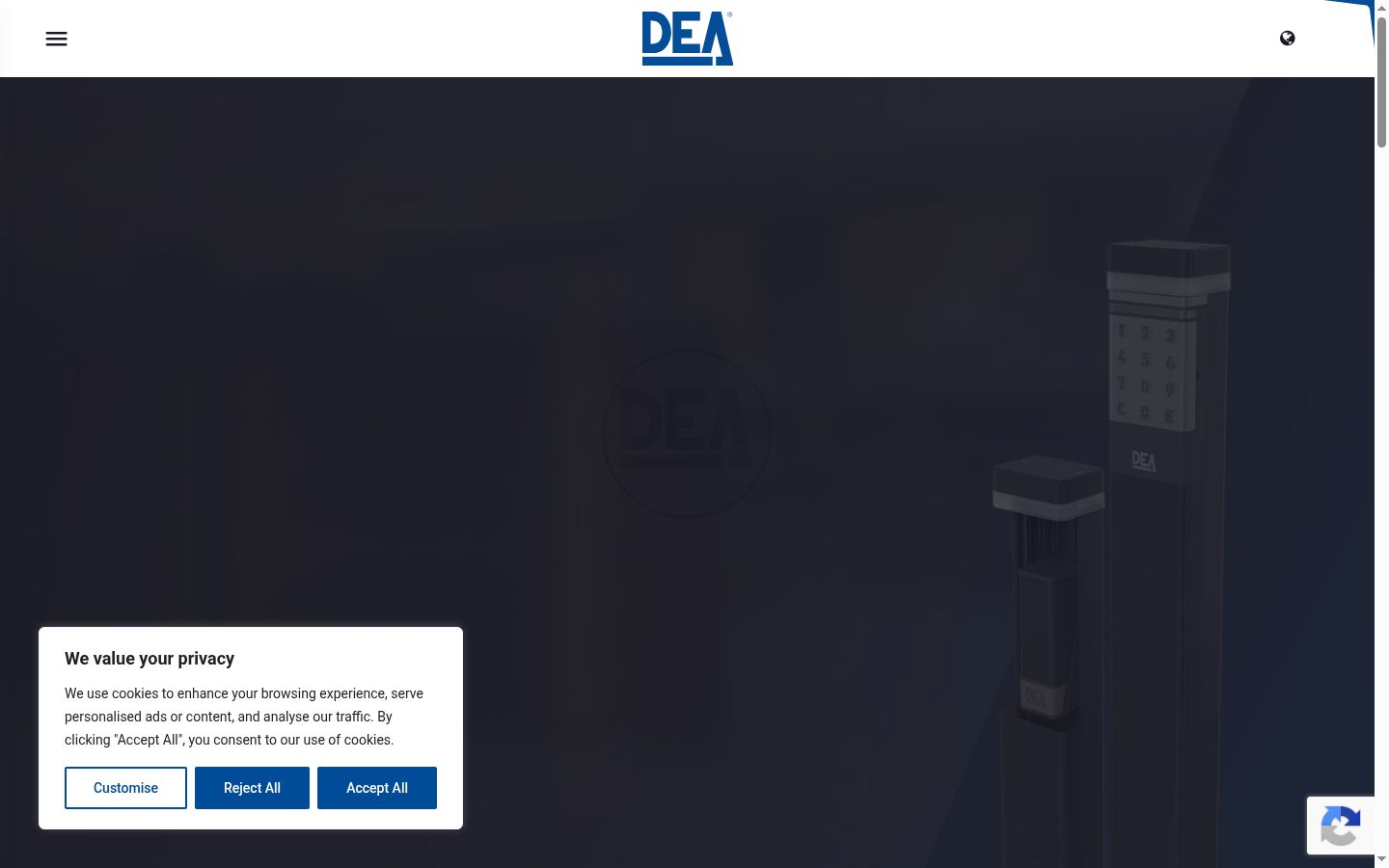 Captura de pantalla del banner de consentimiento mostrado antes de cualquier interacción