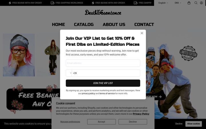 Screenshot of death56sentence.com