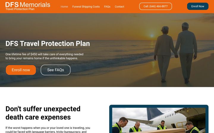 Screenshot of deathawayfromhome.com