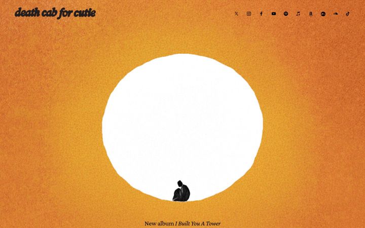 Screenshot of deathcabforcutie.com