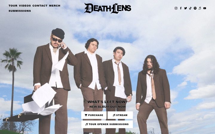 Screenshot of deathlensband.com