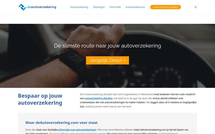 Screenshot of deautoverzekering.com