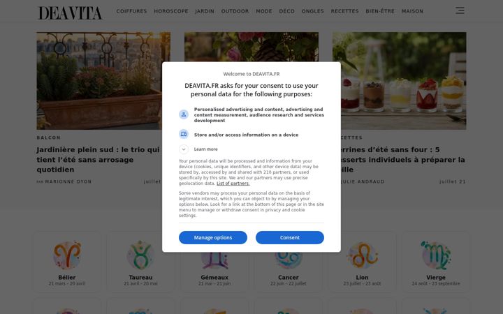 Screenshot of deavita.fr
