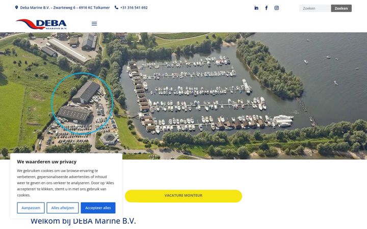 Screenshot van deba.nl