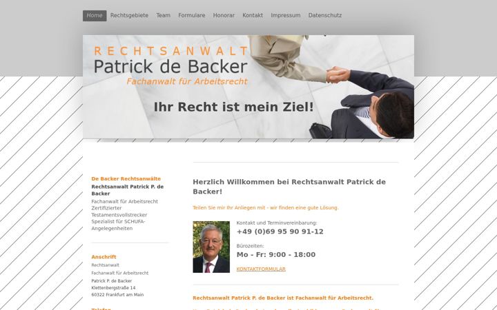Screenshot of debacker-anwalt.de