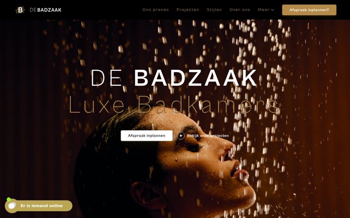 Screenshot van debadzaak.nl