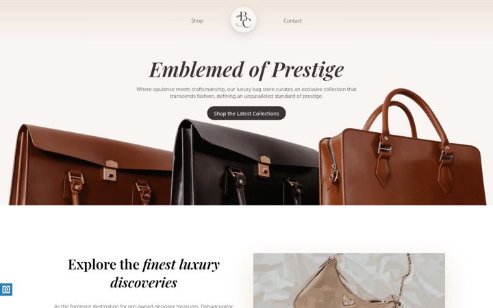 Screenshot of debagcurator.com
