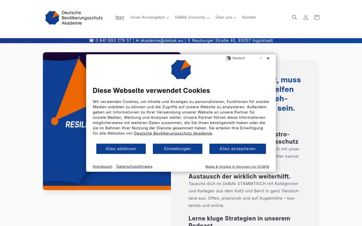 Screenshot of debak.eu