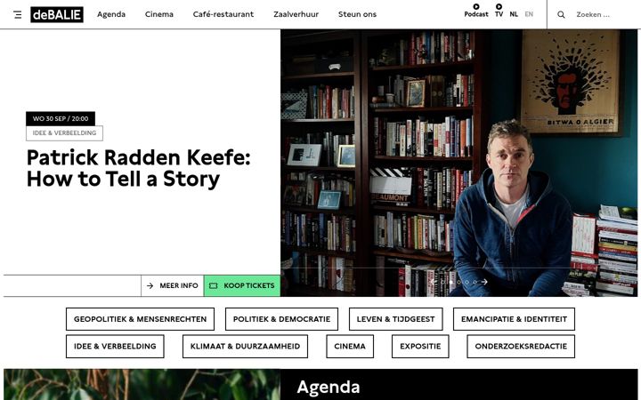 Screenshot of debalie.nl