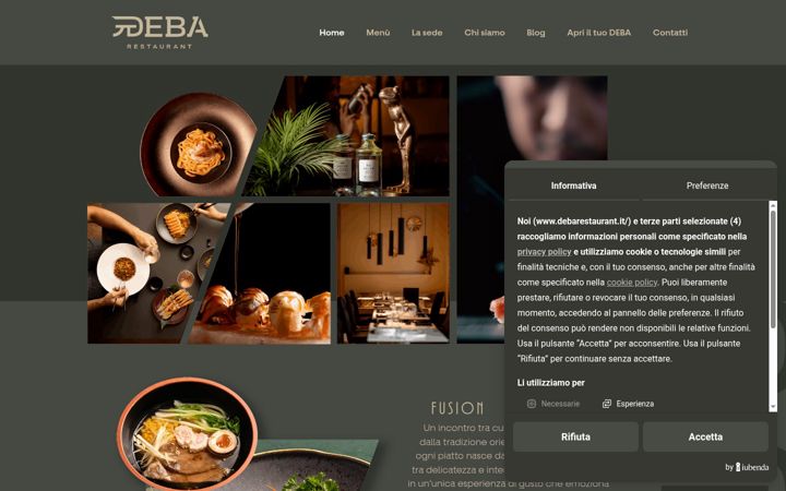Screenshot of debarestaurant.it