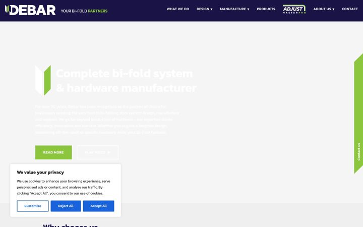 Screenshot of debarhardware.com