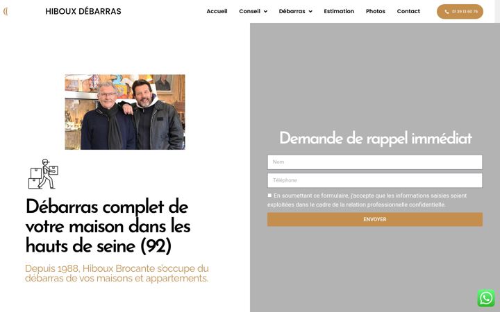 Screenshot von debarras-92.fr