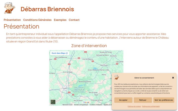 Screenshot von debarras-briennois.fr