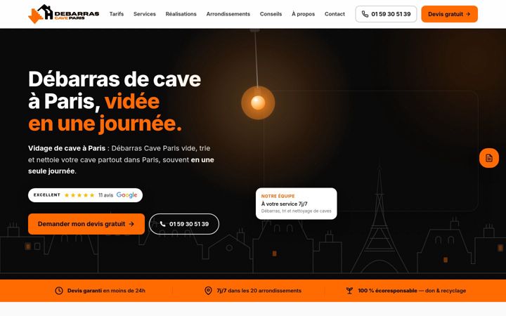 Screenshot von debarras-cave-paris.fr