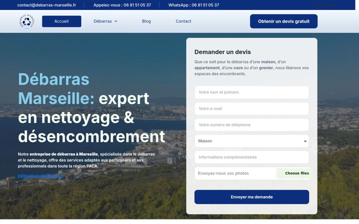 Skærmbillede af debarras-marseille.fr