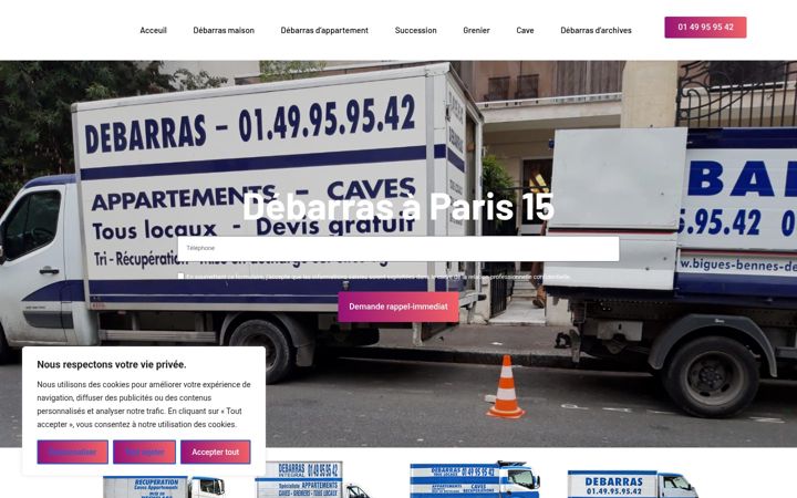Skærmbillede af debarras-paris-15.fr