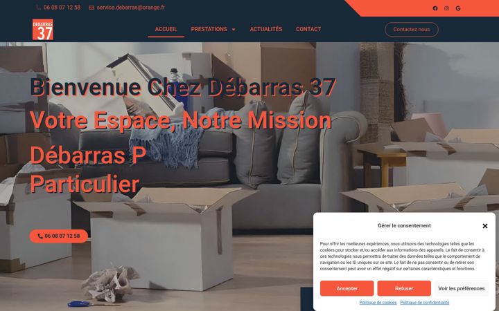 Screenshot of debarras37.com