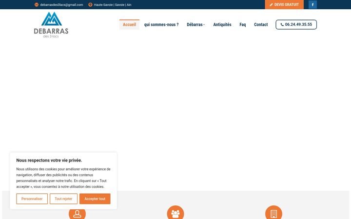 Ekrano kopija debarrasdes3lacs.fr