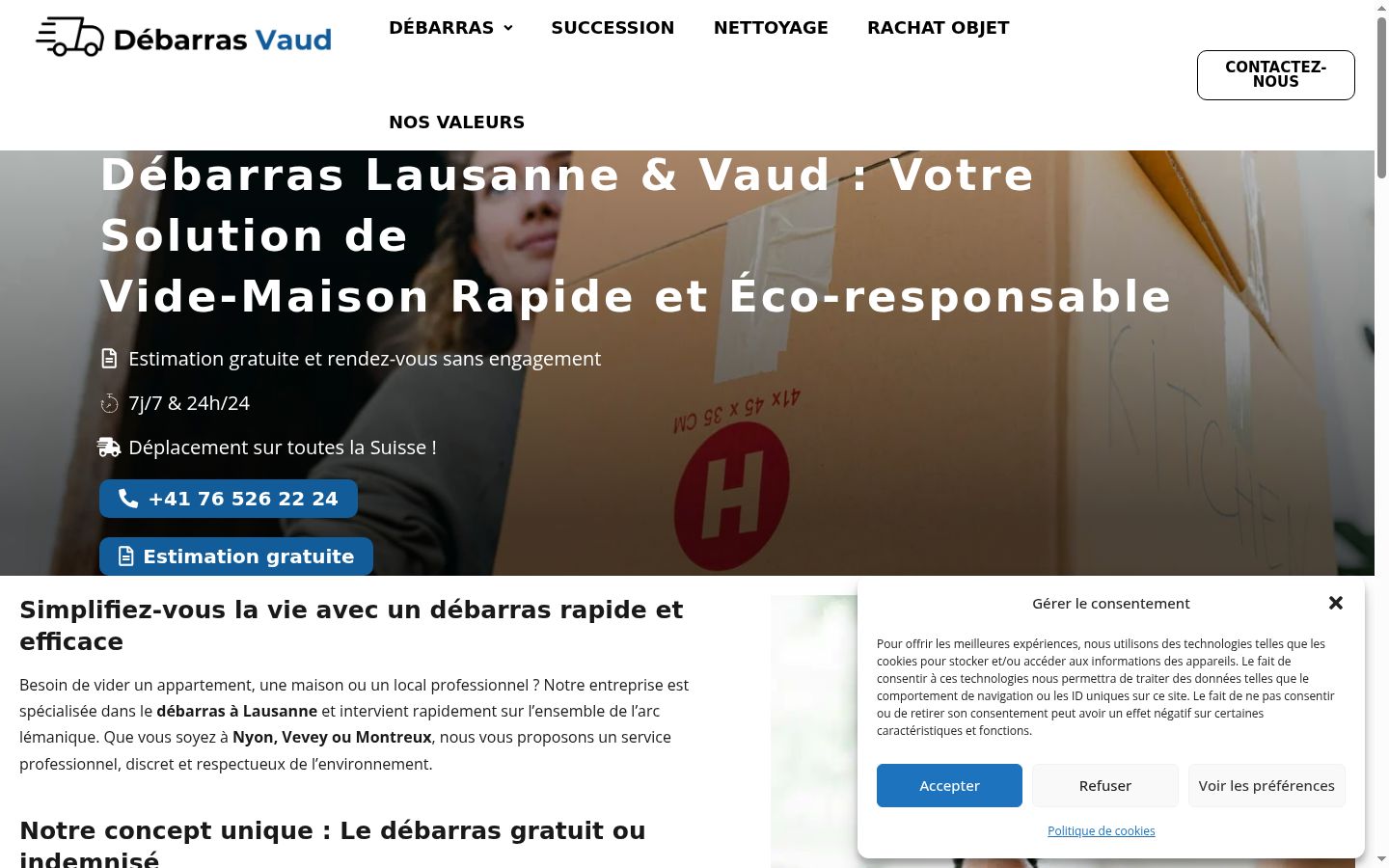 Screenshot tal-banner tal-kunsens muri qabel kwalunkwe interazzjoni
