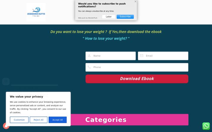 Screenshot of debashreedutta.com