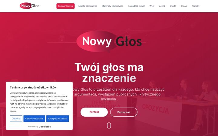 Screenshot stránky debataoksfordzka.pl