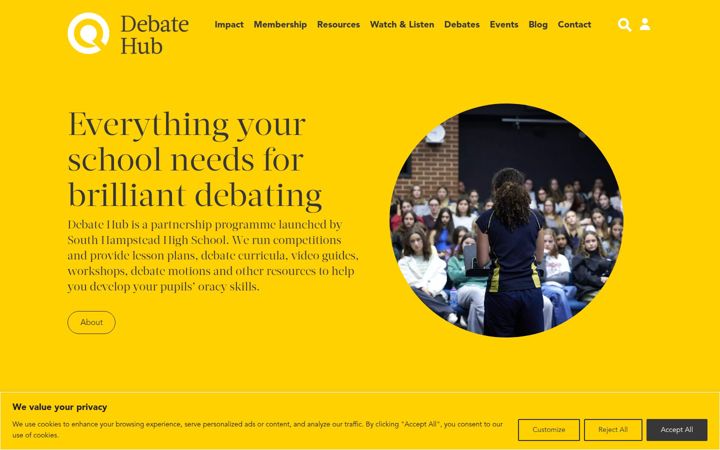 Screenshot of debatehub.co.uk