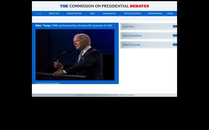 Screenshot of debates.org