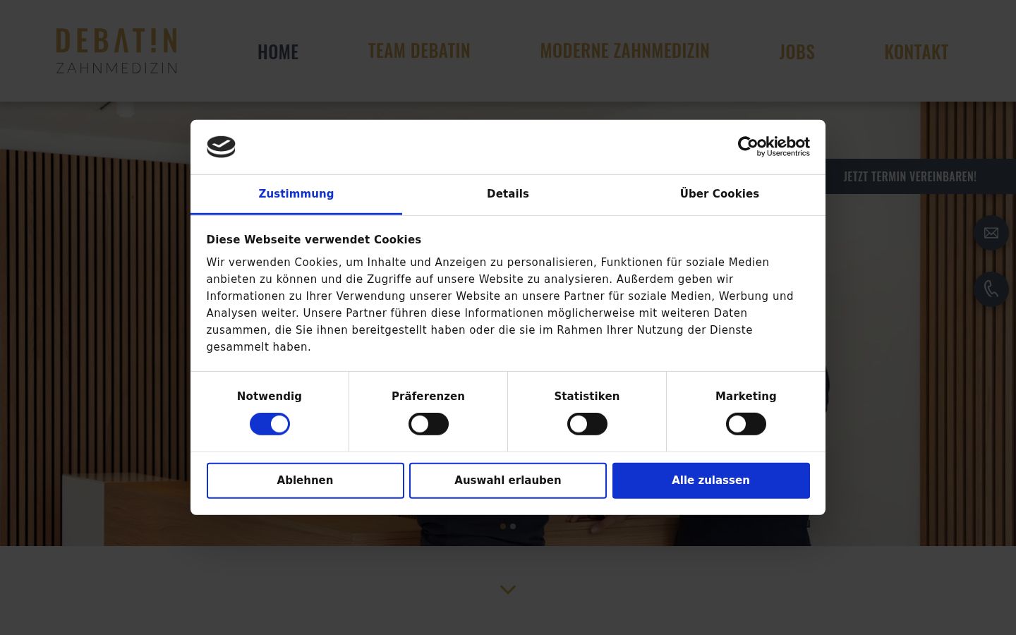 Sutikimo reklamjuostės, rodytos prieš bet kokią sąveiką, ekrano kopija