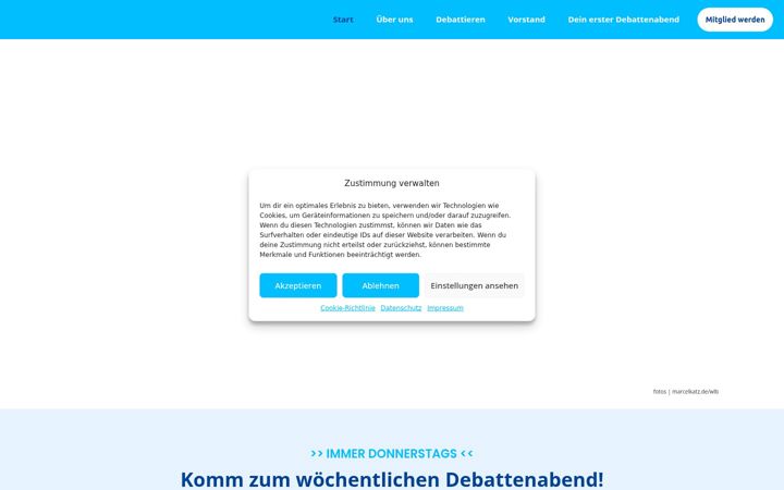 Screenshot of debattierclub-stuttgart.de