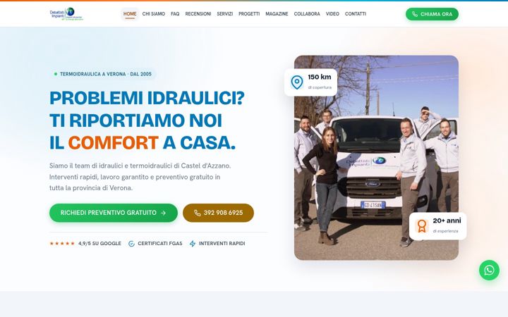 Screenshot of debattistimpianti.it