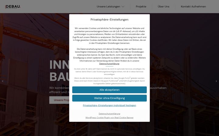 Screenshot of debau-projektbau.de