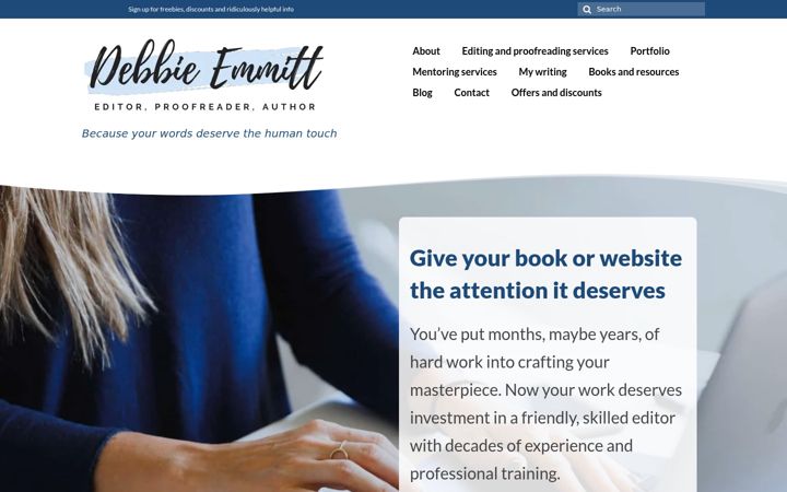 Screenshot of debbie-emmitt.com