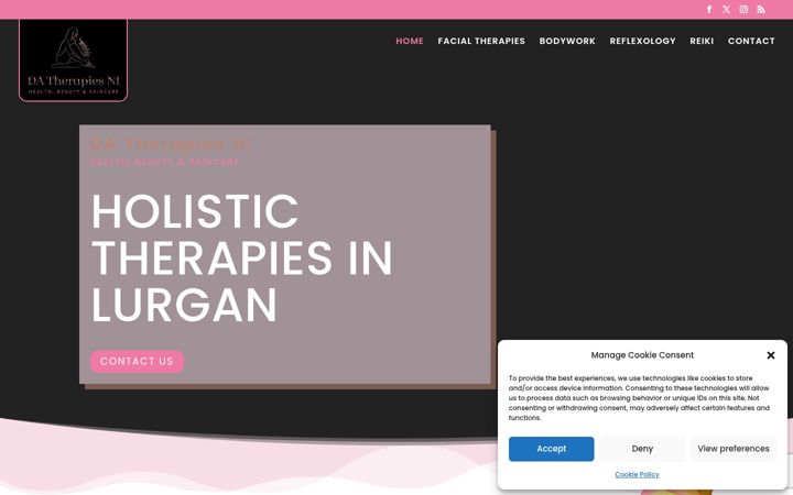 Skjermbilde av debbieandersontherapies.co.uk