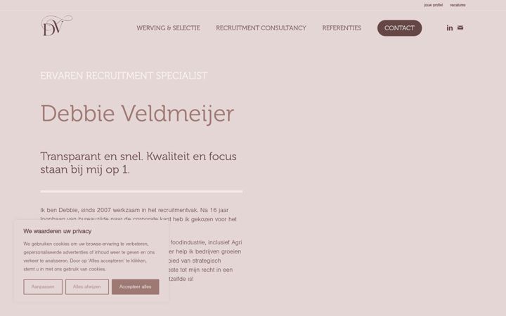 Screenshot van debbieveldmeijer.nl