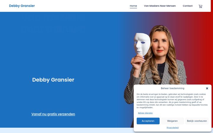 Screenshot ta' debbygransier.nl