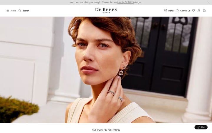 Screenshot of debeers.com