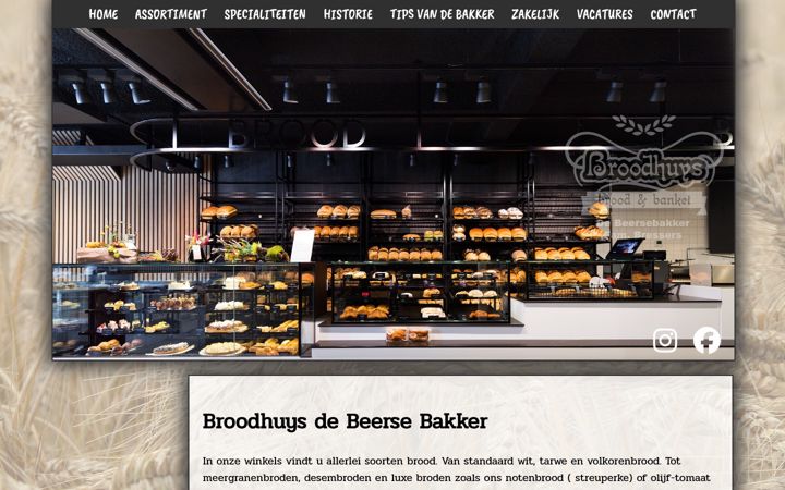 Screenshot ta' debeersebakker.nl