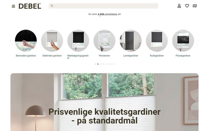 Screenshot of debel.dk