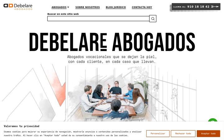 Snímek obrazovky debelareabogados.es