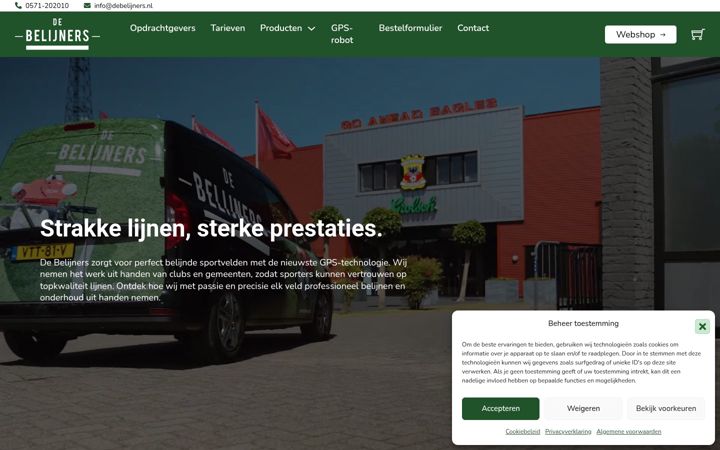 Snímek obrazovky debelijners.nl
