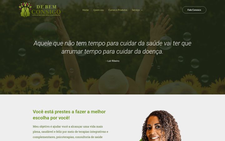 Screenshot stránky debemconsigo.com.br
