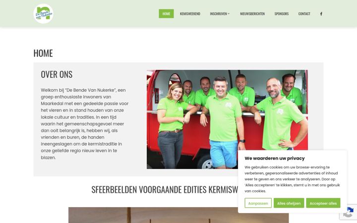 Screenshot of debendevannukerke.be
