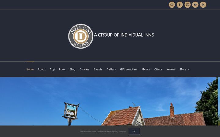 Kuvakaappaus sivustosta debeninns.co.uk