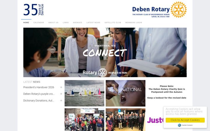 Screenshot of debenrotary.org.uk