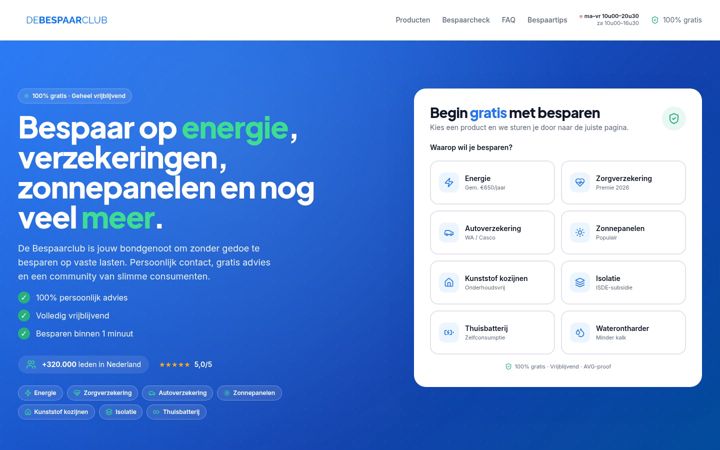 Screenshot of debespaarclub.com