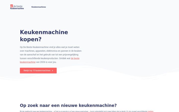 Skjámynd af debestekeukenmachine.nl